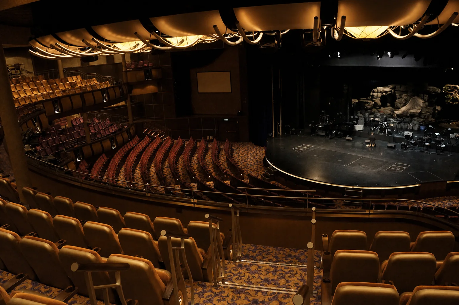 Main theatre aboard an international cruise ship